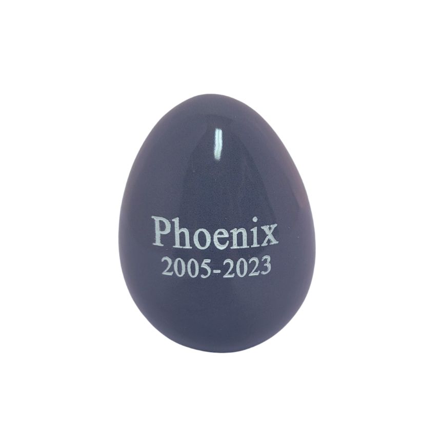 Coloured Ceramic Etched Egg Urn