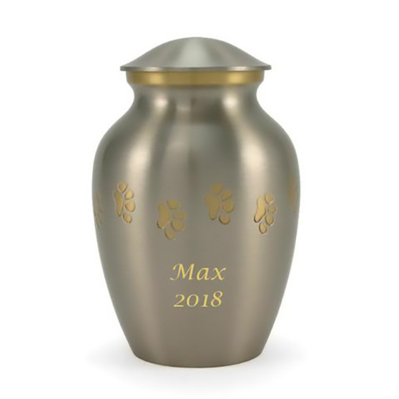 Engraved Pewter Urn