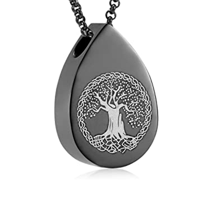 Black Tree of Life Tear pendant