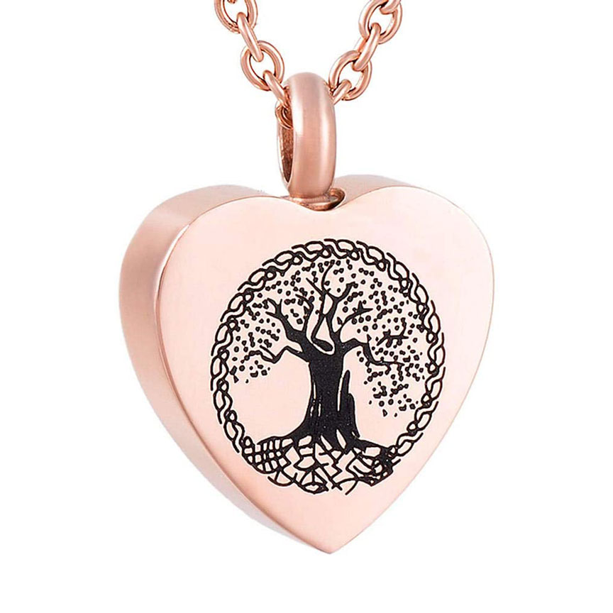 Tree of Life Pendant – Rose Gold Heart